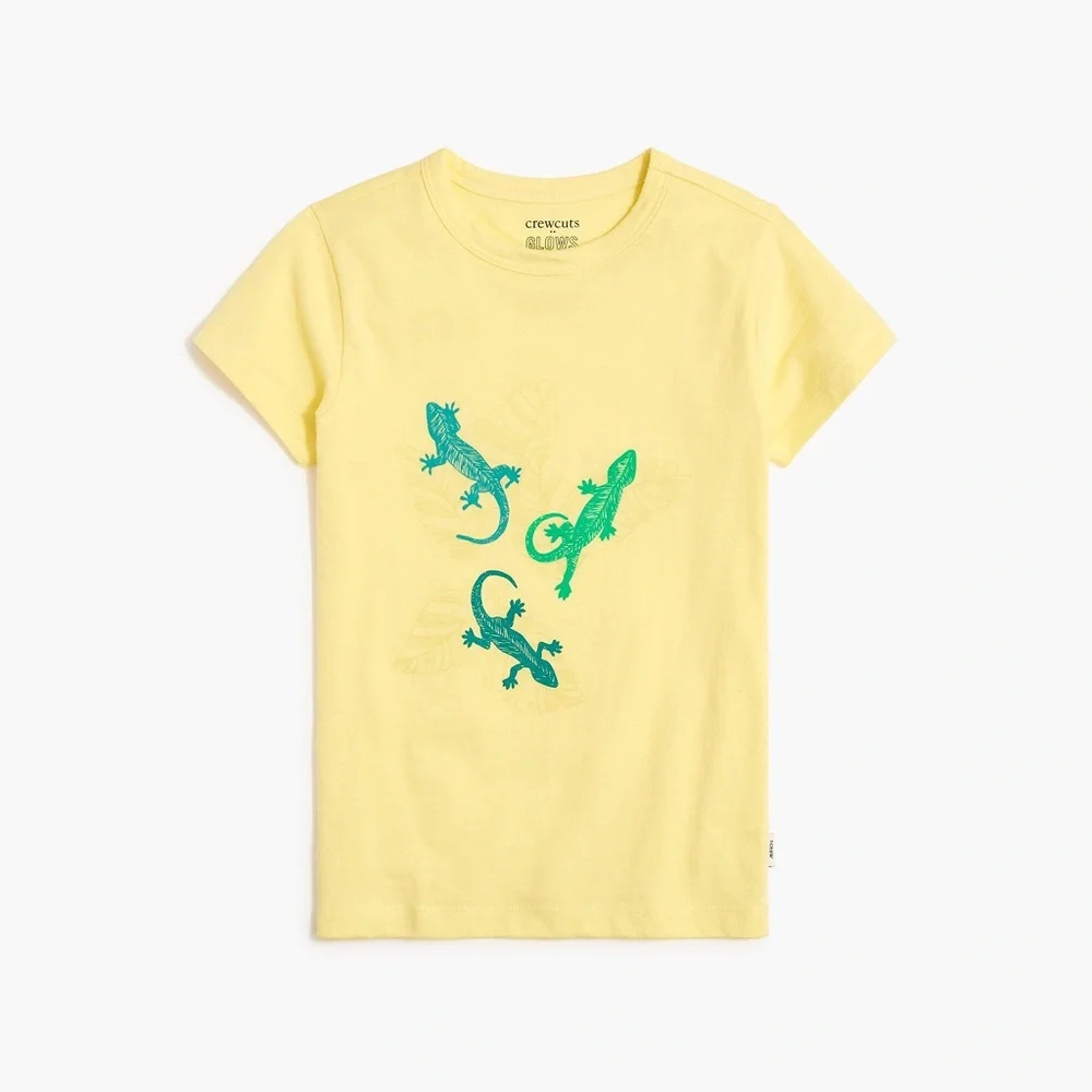 NWT J. Crew Boy's Glow in the Sun graphic tee XS needs wash dirt from pallet